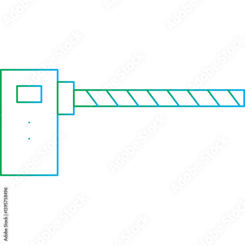 Check Post Barrier single vector illustration icon
