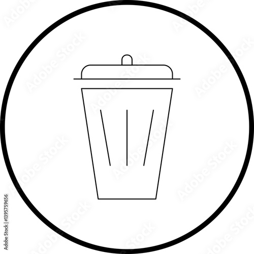 Recycle Bin single vector illustration icon