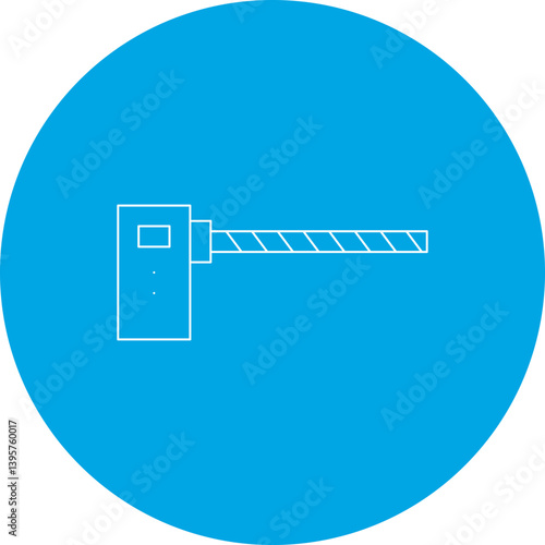 Check Post Barrier single vector illustration icon