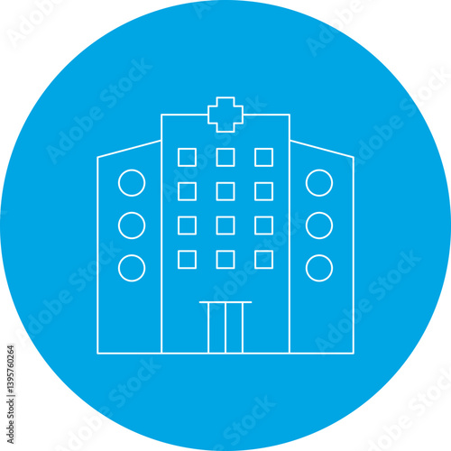 Hospital single vector illustration icon