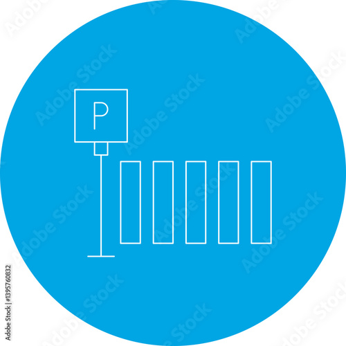 Zebra Crossing single vector illustration icon