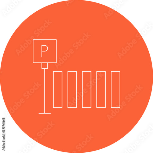 Zebra Crossing single vector illustration icon