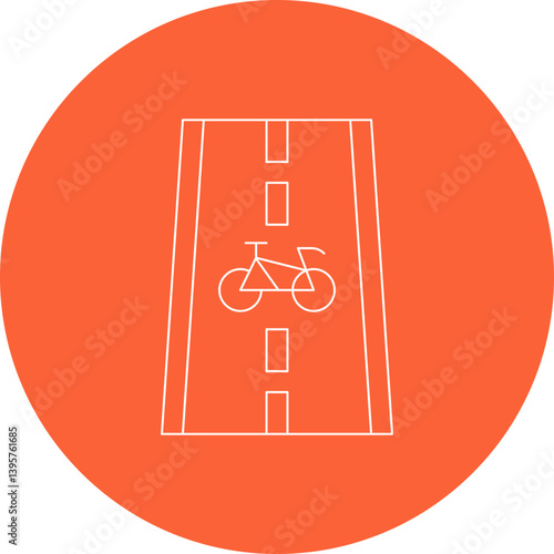 Bicycle Track single vector illustration icon
