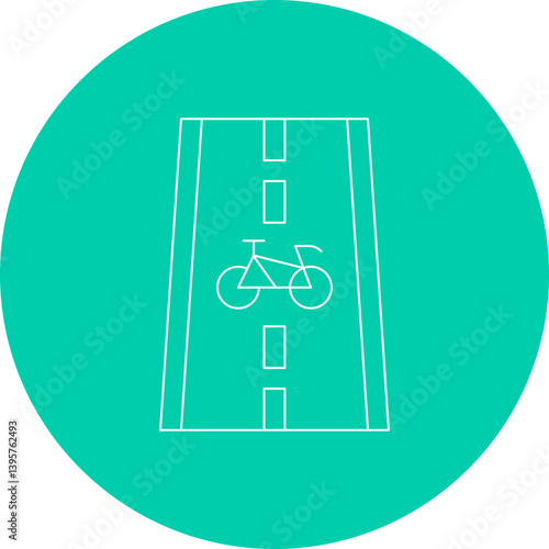 Bicycle Track single vector illustration icon