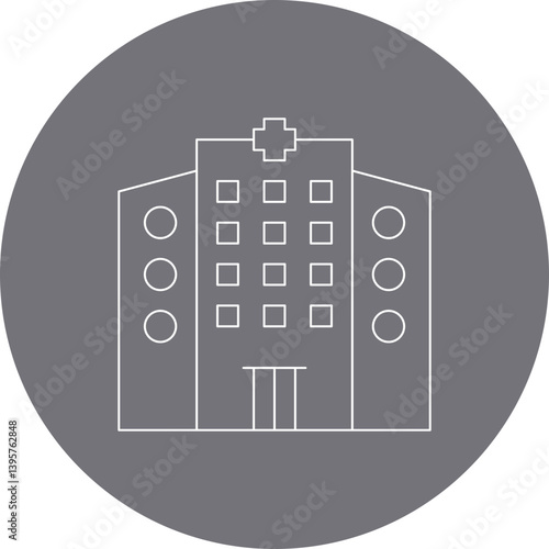 Hospital single vector illustration icon