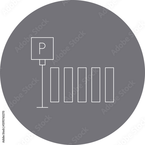 Zebra Crossing single vector illustration icon