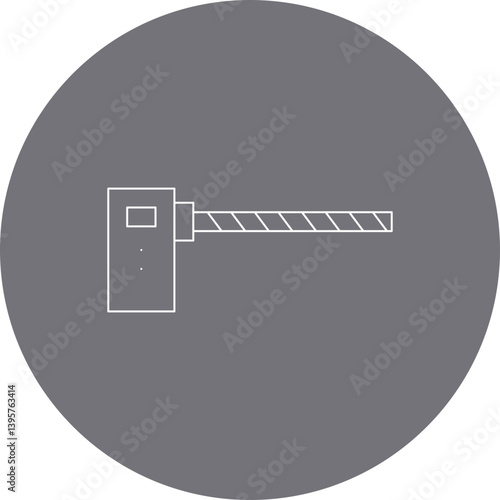 Check Post Barrier single vector illustration icon