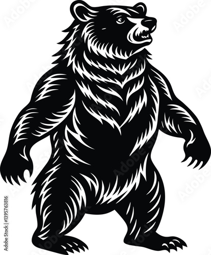 black and white bear