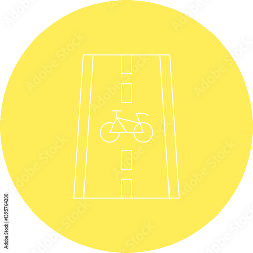 Bicycle Track single vector illustration icon