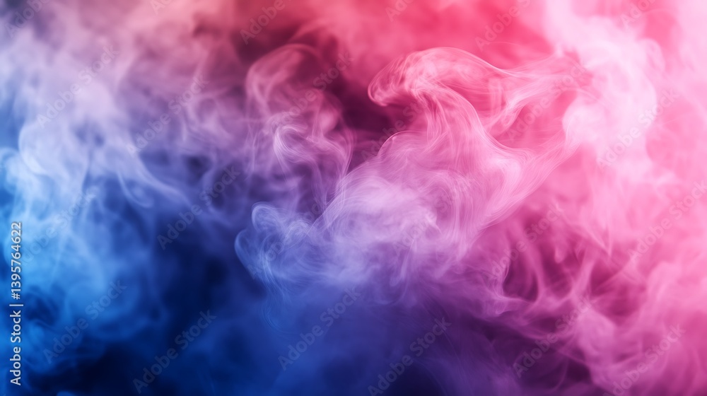 Obraz premium Colorful clouds of smoke of red and blue colors on a black background. Background from the smoke of vape