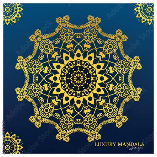 Gold-Themed Mandala Vector – Perfect for Invitations, Packaging & Art