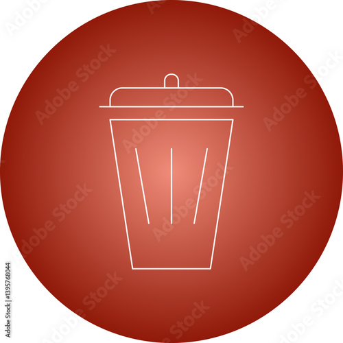 Recycle Bin single vector illustration icon