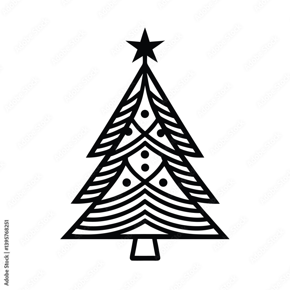Fototapeta premium set of christmas trees