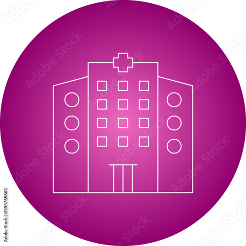 Hospital single vector illustration icon