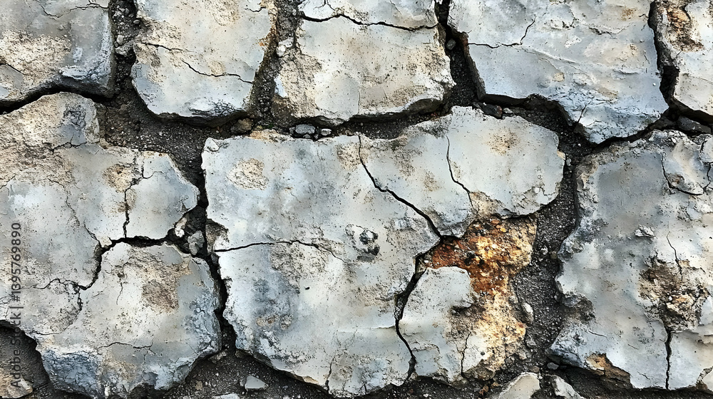 Fototapeta premium Cracked Grey and Brown Dry Earth Texture Background