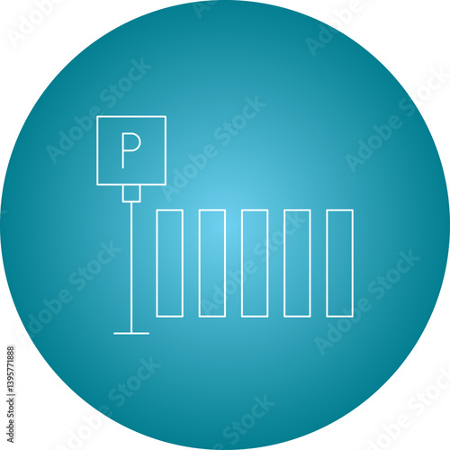 Zebra Crossing single vector illustration icon