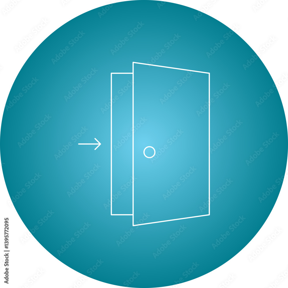 Entrance single vector illustration icon Entrance single vector illustration icon