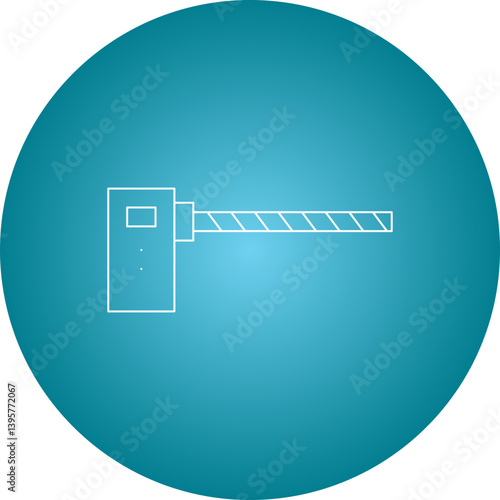 Check Post Barrier single vector illustration icon