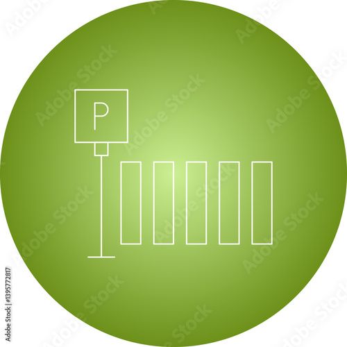 Zebra Crossing single vector illustration icon