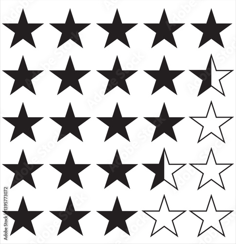 Stars customer product rating icon set, Best choice icon. Line style simple element from e-commerce icons collection. Pixel perfect simple best choice icon for web design, apps.