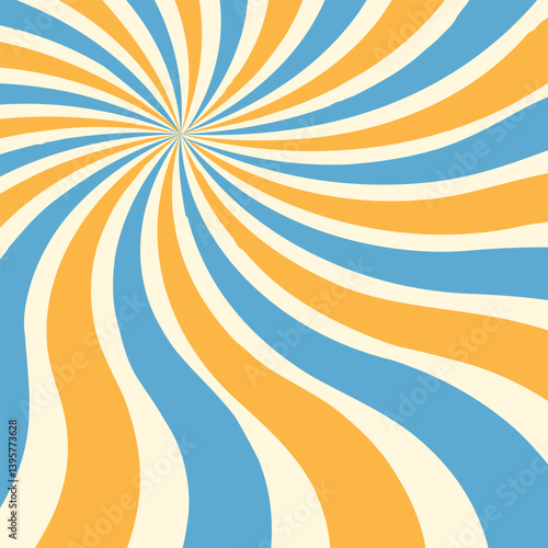 Circus background and spiral retro rays vector pattern. Vintage poster of red white sun or star burst radial lines with grunge texture, circus, carnival, summer fair or chapiteau backdrop