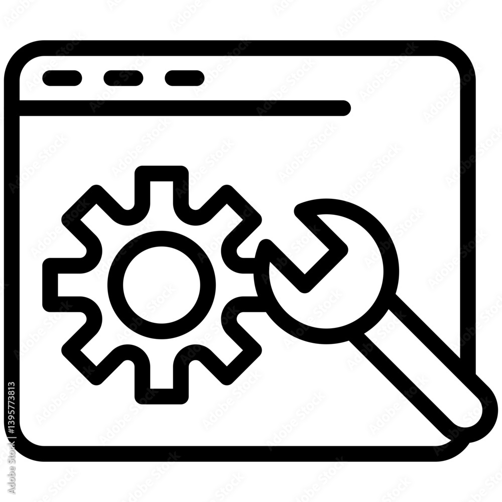 Minimalist Line Art Web Optimization Icon Minimalist Line Art Web Optimization Icon