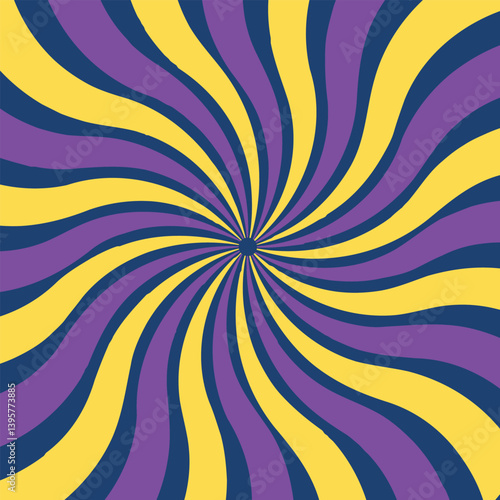 Circus background and spiral retro rays vector pattern. Vintage poster of red white sun or star burst radial lines with grunge texture, circus, carnival, summer fair or chapiteau backdrop