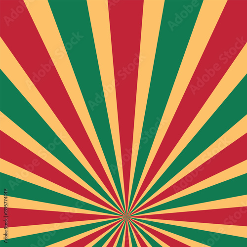 Circus background and spiral retro rays vector pattern. Vintage poster of red white sun or star burst radial lines with grunge texture, circus, carnival, summer fair or chapiteau backdrop