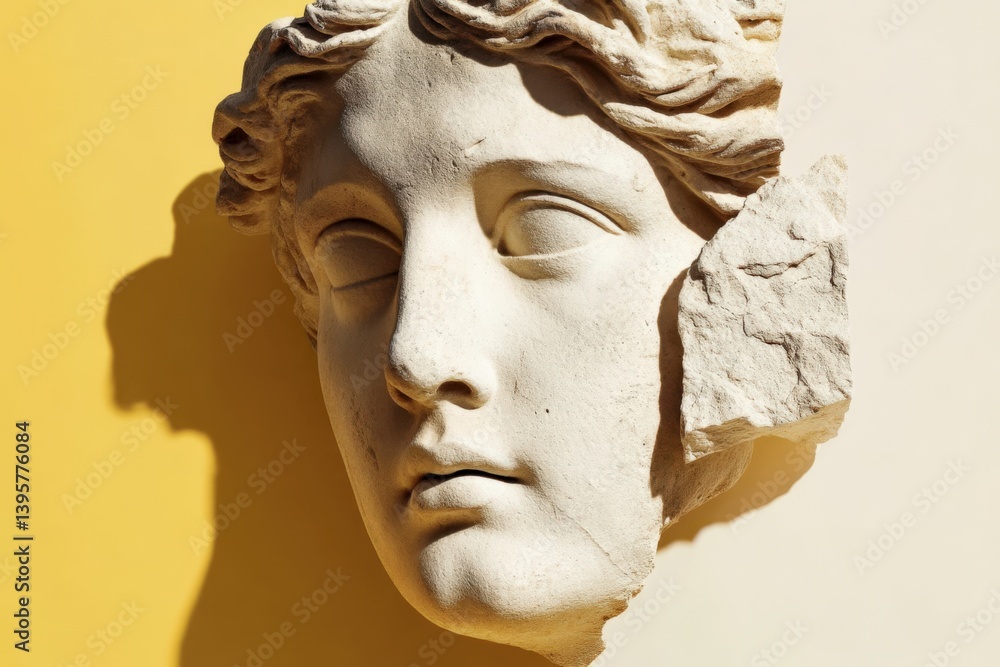 custom made wallpaper toronto digitalBold Geometric Art with Greek Statue