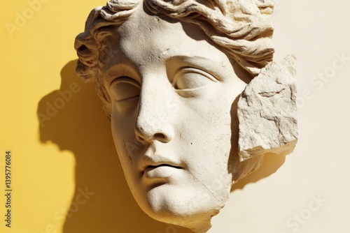 Wallpaper Mural Bold Geometric Art with Greek Statue Torontodigital.ca