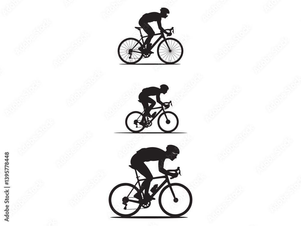 Obraz premium cyclist on a white background vector