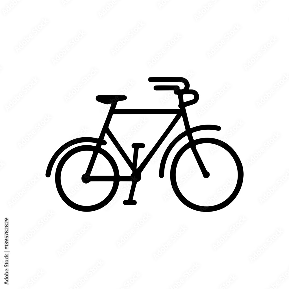Fototapeta premium Bicycle Icon for Sustainable Transport and Green Projects