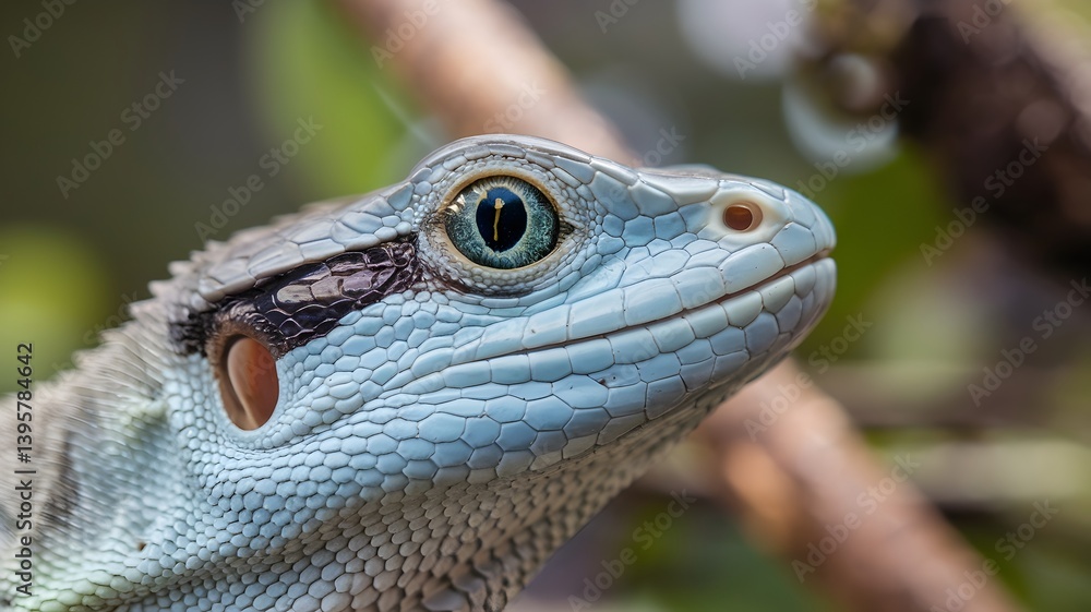 Fototapeta premium Close-Up of a Common Basilisk's Head