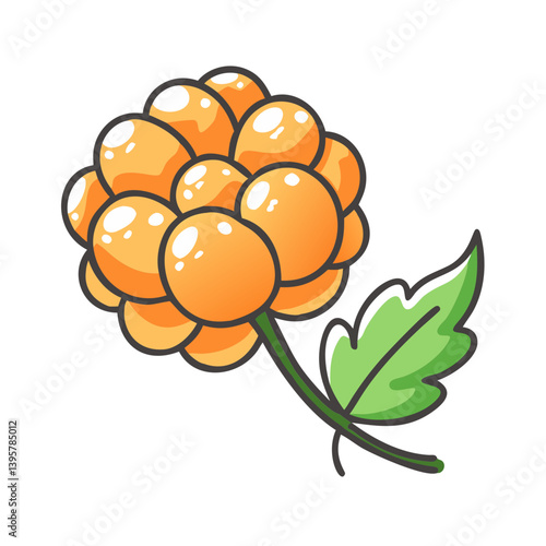 cloudberry fruit icon, cloudberry fruit vector illustration-simple illustration of cloudberry fruit, perfect for cloudberry fruit logos and icons