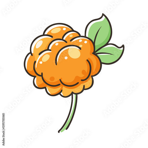 cloudberry fruit icon, cloudberry fruit vector illustration-simple illustration of cloudberry fruit, perfect for cloudberry fruit logos and icons