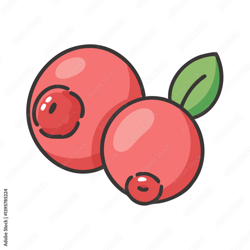 Fototapeta premium cranberry icon, cranberry vector illustration-simple illustration of cranberry, perfect for cranberry logos and icons
