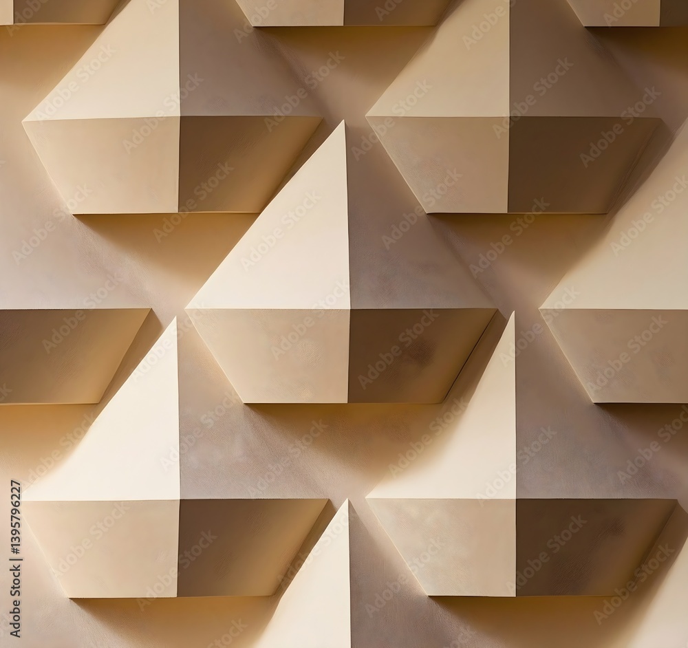 Geometric Paper Sculptures: Abstract Three-Dimensional Pattern with Light and Shadow Play Geometric Paper Sculptures: Abstract Three-Dimensional Pattern with Light and Shadow Play