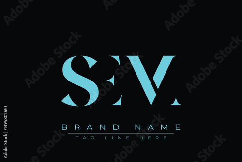SEM abstract letter logo design. This logo is designed by three abstract letters.