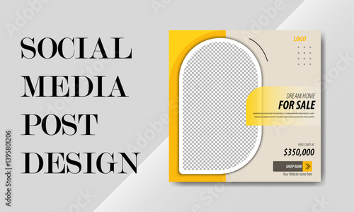 Creative Social Media Post design. With Photo Holder.