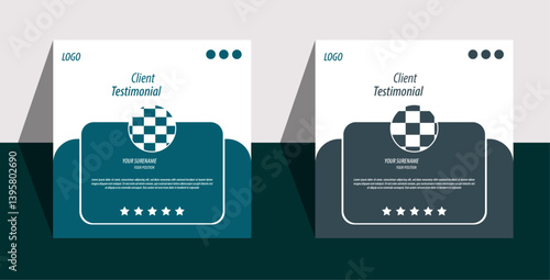 Set of client testimonials or review social media post design,Customer feedback testimonial social media post web banner template.client feedback template with square size modern and creative, Custome