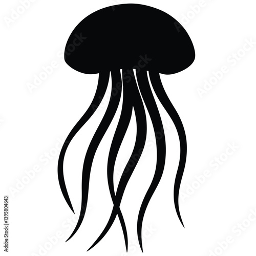 jellyfish on black background