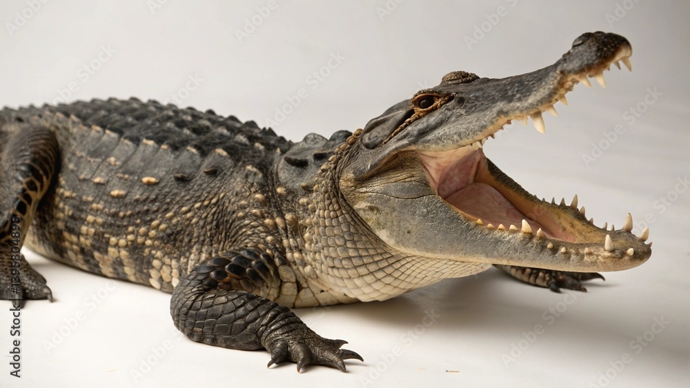 Naklejka premium American Alligator on studio background
