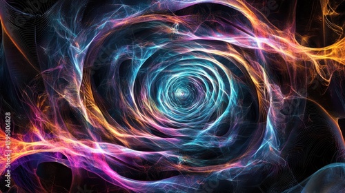 Holographic Quantum Interface Displaying Swirling in Standard.