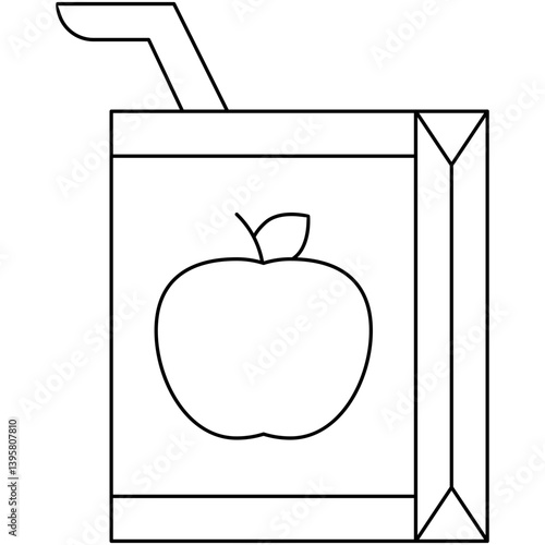 Apple Juice single vector illustration icon