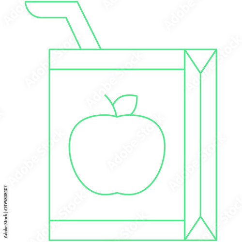 Apple Juice single vector illustration icon