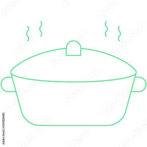 Casserole single vector illustration icon