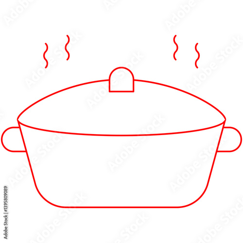 Casserole single vector illustration icon