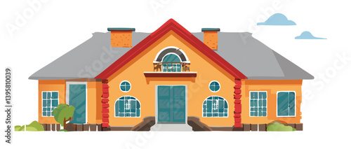 Obraz na płótnie house vector icon design w salonie