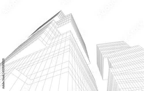 Abstract architectural background vector illustration