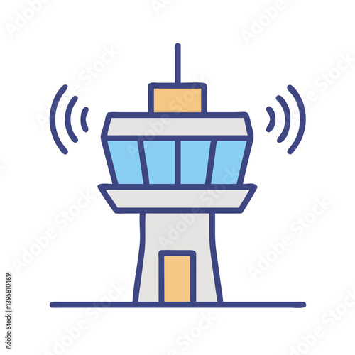 Control Tower Air Traffic Icon Design